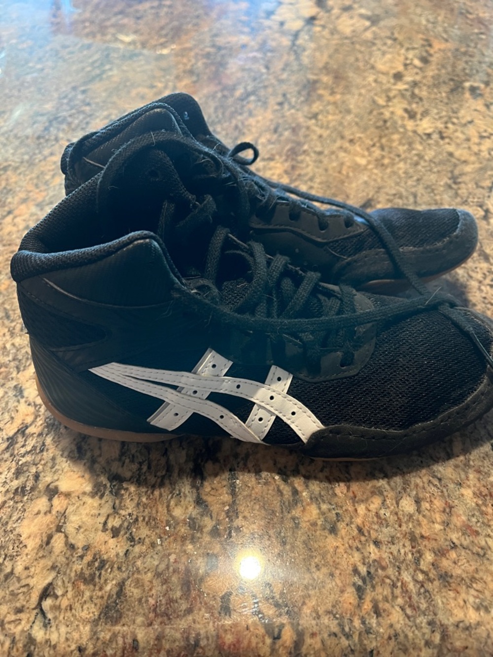 ASICS Black and White Kids' High-Top Sneakers